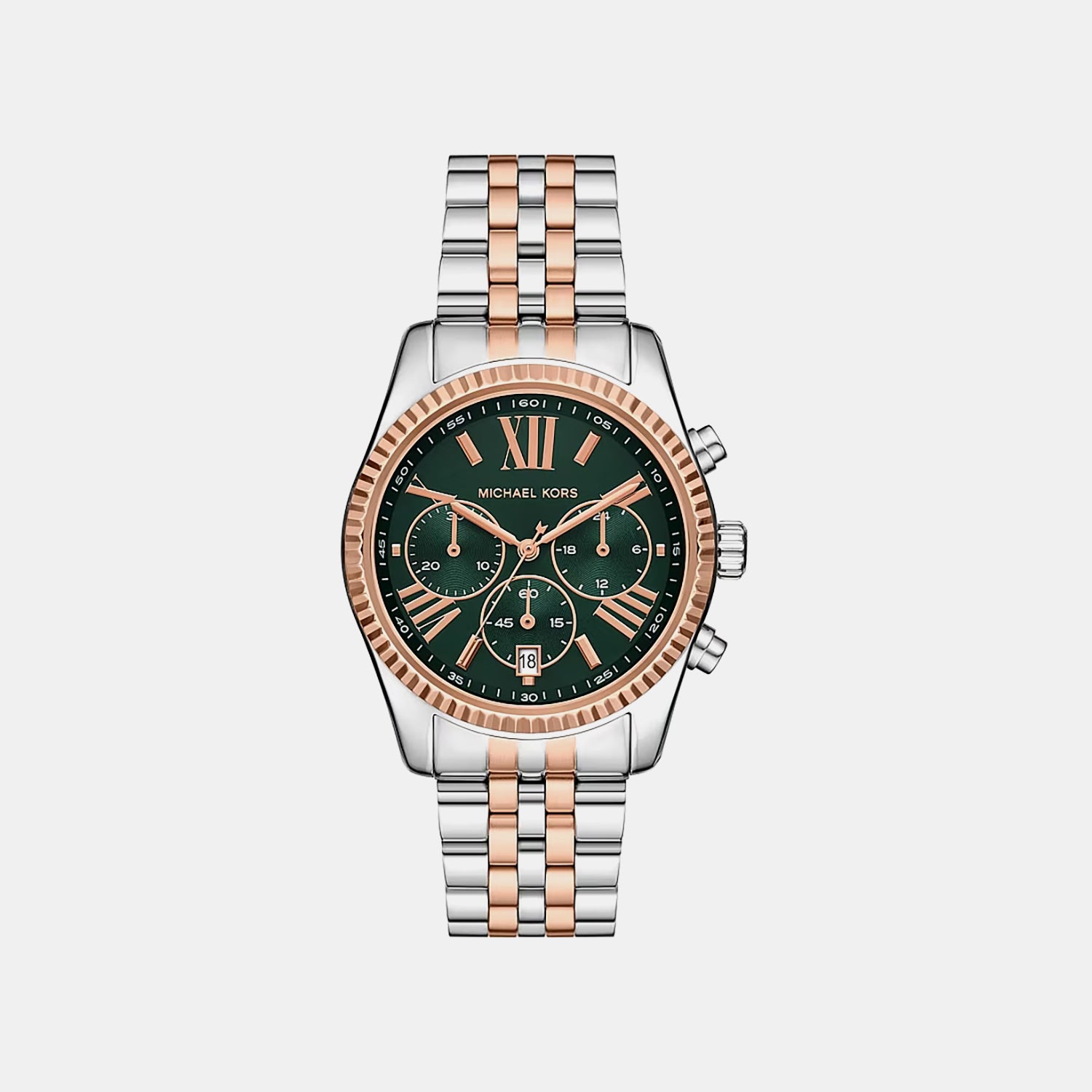 Lexington Women Quartz Green Dial Chronograph Stainless Steel Watch MK7610