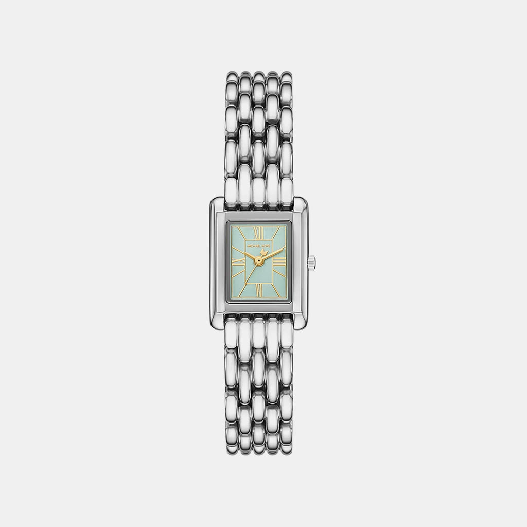 Petite Essex Women Quartz Blue Dial Analog Stainless Steel Watch MK7611