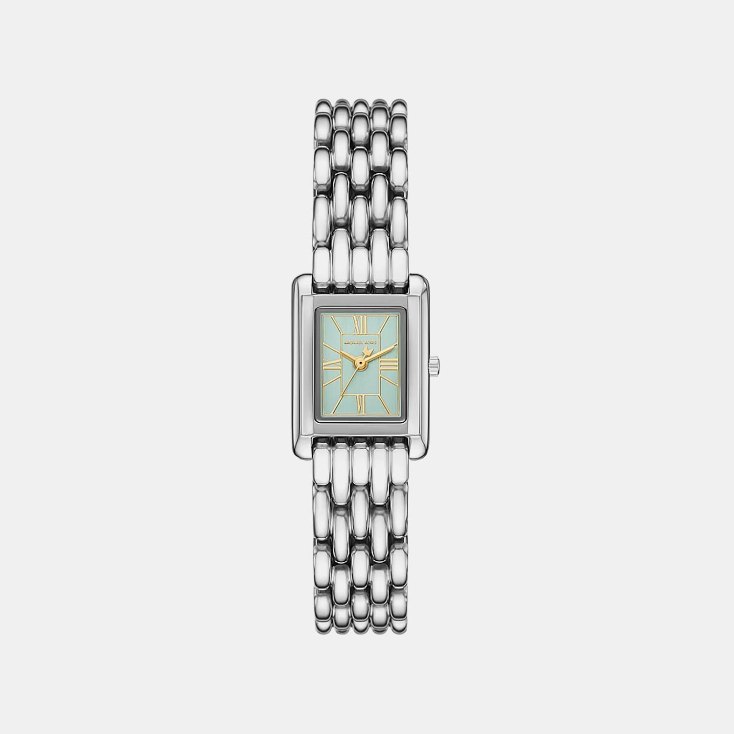Petite Essex Women Quartz Blue Dial Analog Stainless Steel Watch MK7611