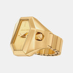 Women Quartz Gold Dial Analog Stainless Steel Watch MK7613