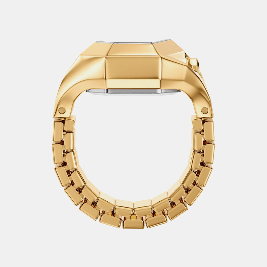 Women Quartz Gold Dial Analog Stainless Steel Watch MK7613
