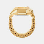 Women Quartz Gold Dial Analog Stainless Steel Watch MK7613