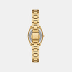 Petite Chelsea Pave Women Quartz Gold Dial Analog Stainless Steel Watch MK7618