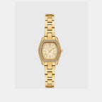 Petite Chelsea Pave Women Quartz Gold Dial Analog Stainless Steel Watch MK7618