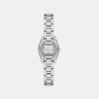 Petite Chelsea Pave Women Quartz Blue Dial Analog Stainless Steel Watch MK7621