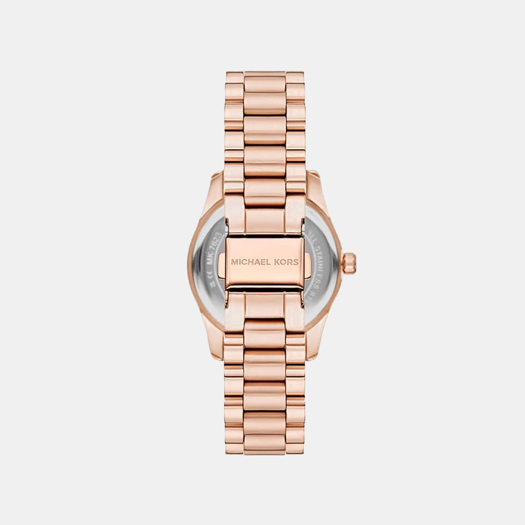 Lexington Women Quartz Rose Gold Dial Analog Stainless Steel Watch MK7623
