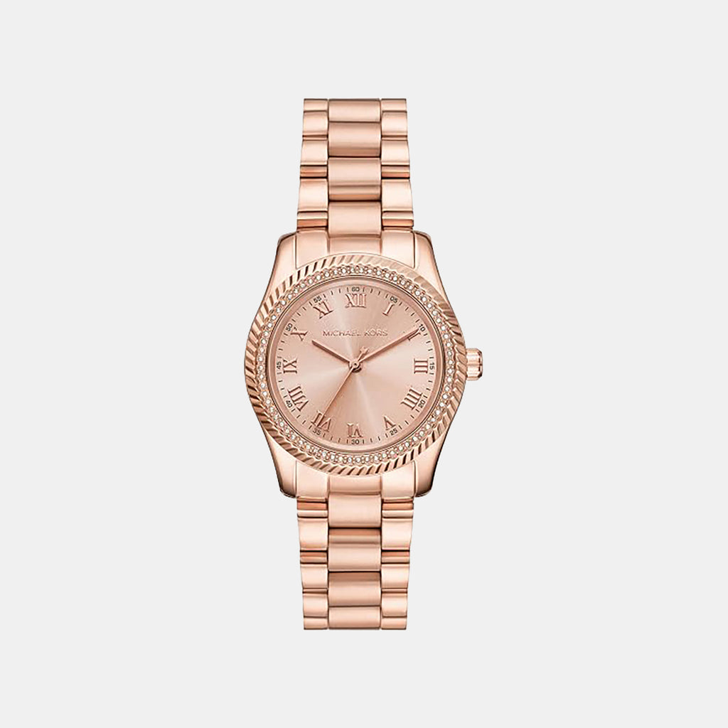 Lexington Women Quartz Rose Gold Dial Analog Stainless Steel Watch MK7623