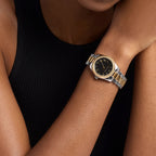 Lexington Women Quartz Black Dial Analog Stainless Steel Watch MK7625