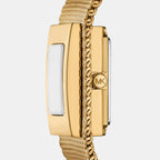 Georgie Women Quartz Gold Dial Analog Mesh Watch MK7626