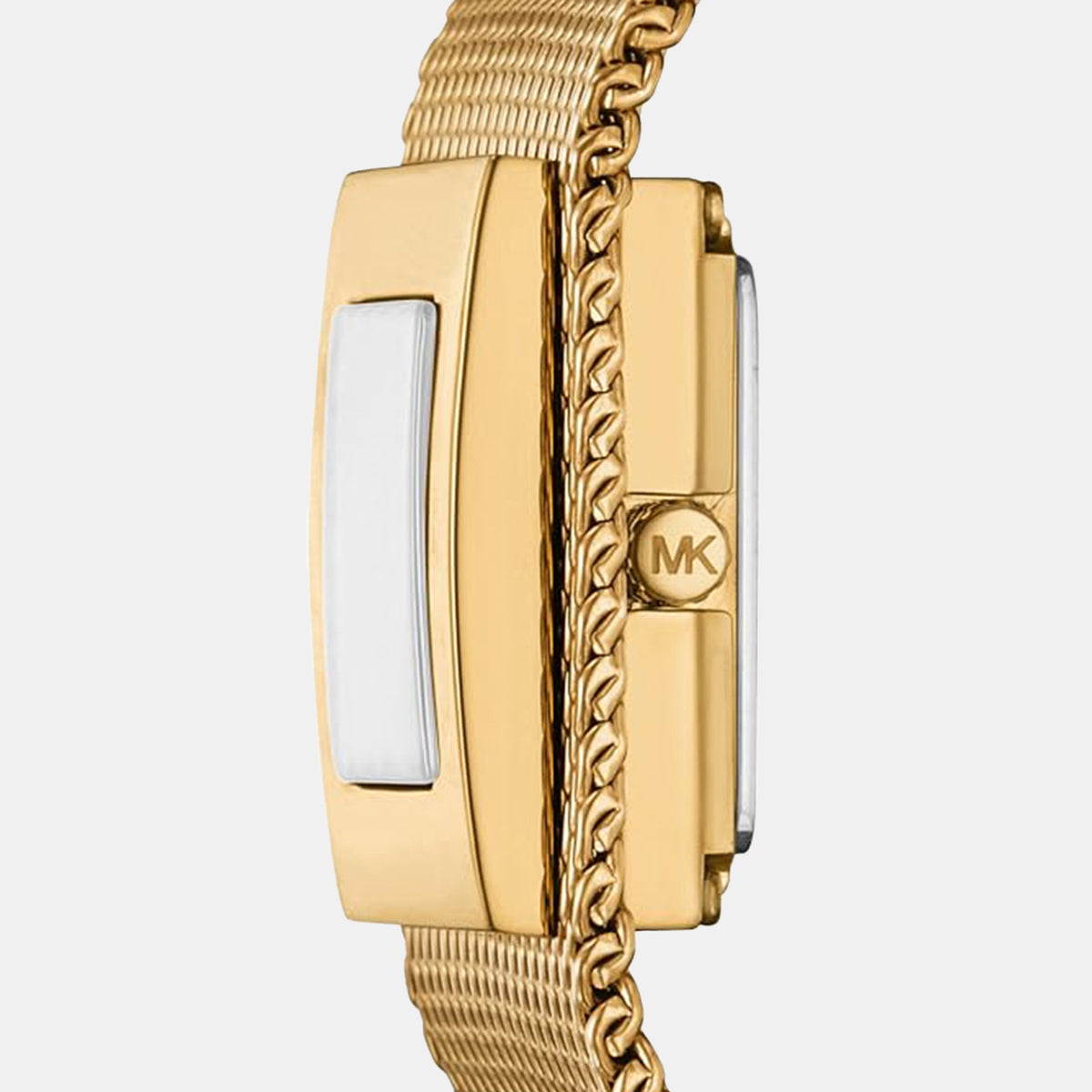 Georgie Women Quartz Gold Dial Analog Mesh Watch MK7626