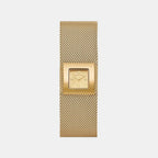 Georgie Women Quartz Gold Dial Analog Mesh Watch MK7626