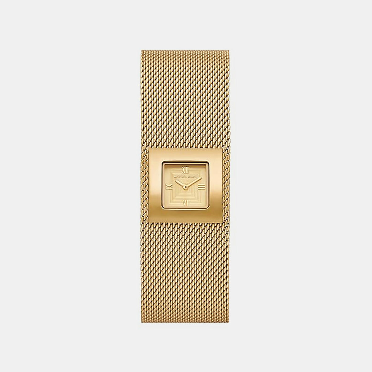 Georgie Women Quartz Gold Dial Analog Mesh Watch MK7626