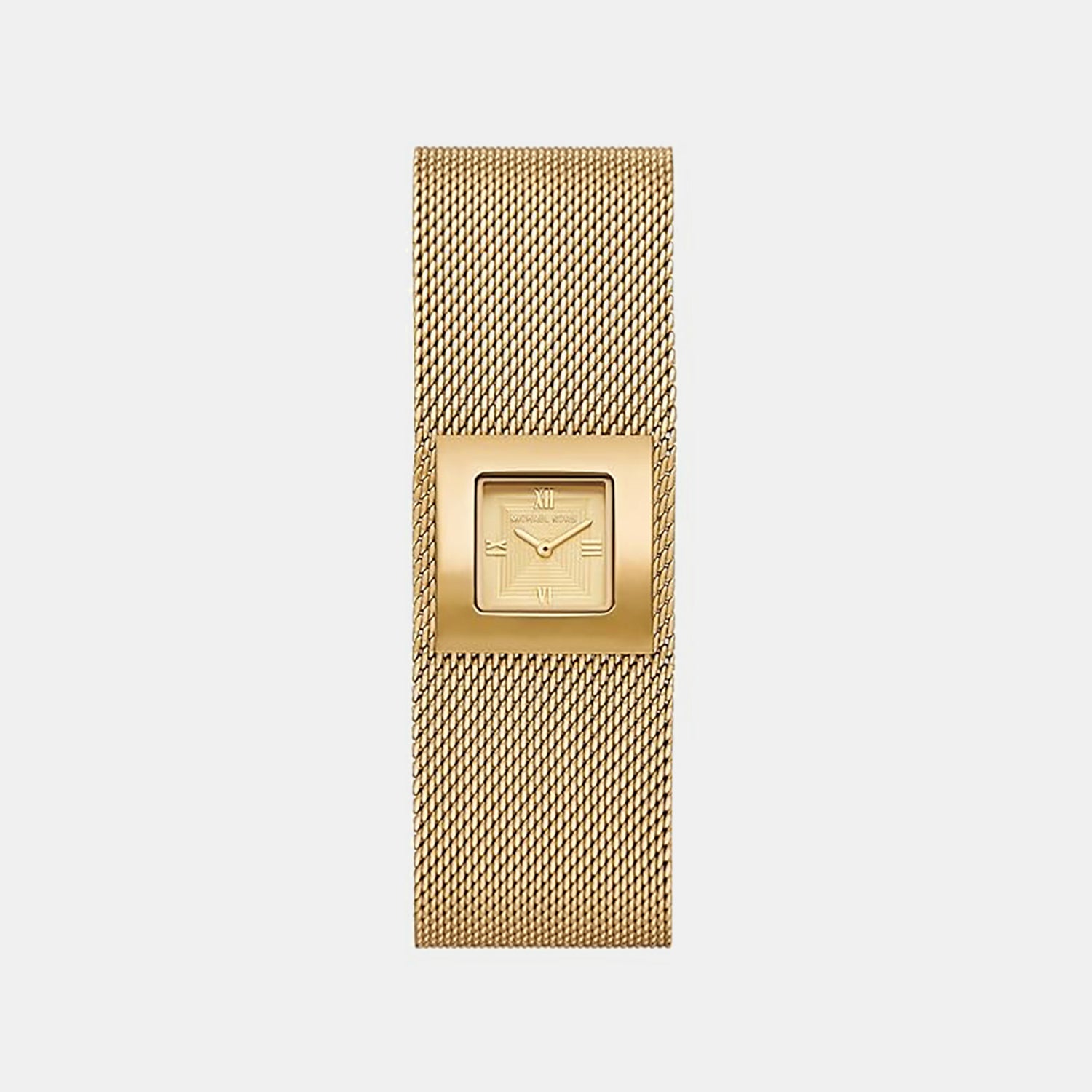 Georgie Women Quartz Gold Dial Analog Mesh Watch MK7626