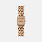 Georgie Women Quartz Beige Dial Analog Stainless Steel Watch MK7630