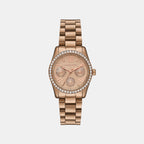 Lexington Women Quartz Gold Dial Chronograph Stainless Steel Watch MK7631