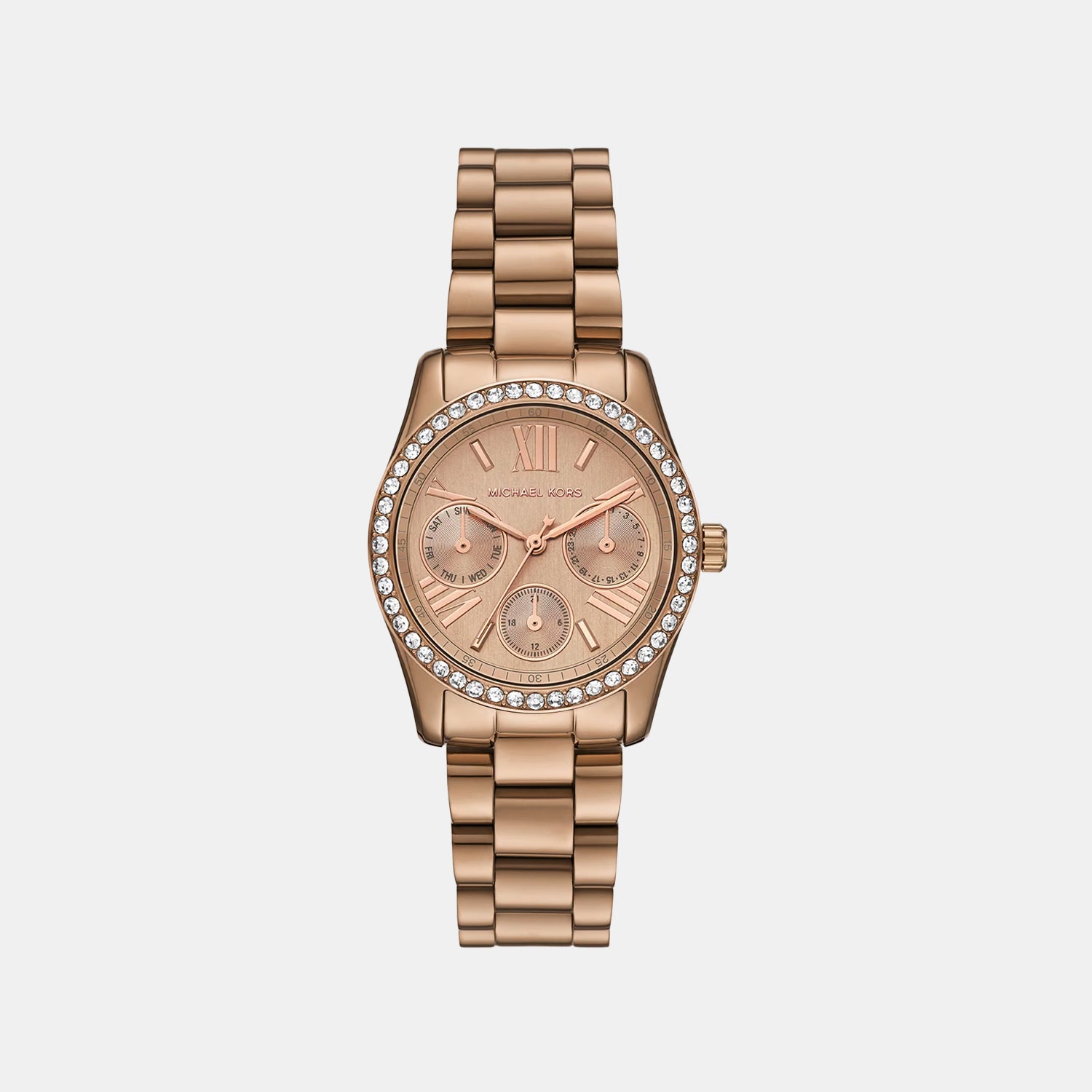 Lexington Women Quartz Gold Dial Chronograph Stainless Steel Watch MK7631