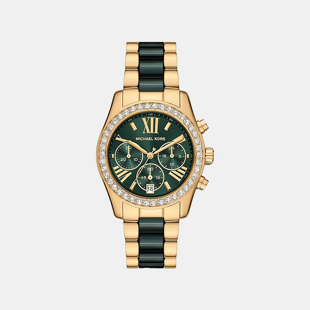 Lexington Women Quartz Green Dial Chronograph Stainless Steel Watch MK7636
