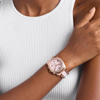 Lexington Women Quartz Pink Dial Chronograph Stainless Steel Watch MK7637