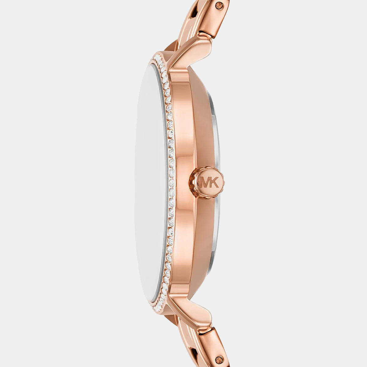 Pyper Pave Women Quartz Rose Gold Dial Analog Stainless Steel Watch MK7645SET