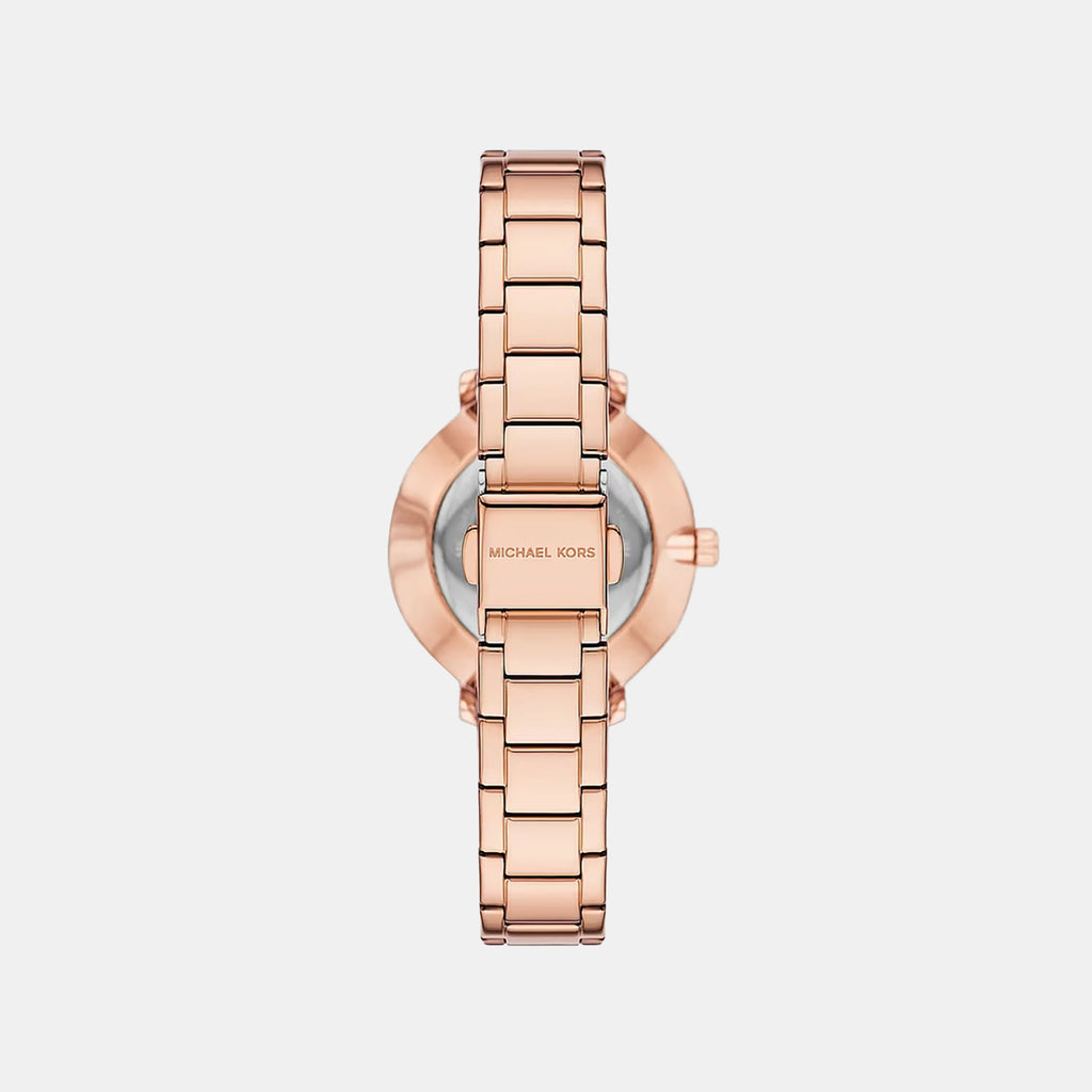 Pyper Pave Women Quartz Rose Gold Dial Analog Stainless Steel Watch MK7645SET