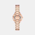 Pyper Pave Women Quartz Rose Gold Dial Analog Stainless Steel Watch MK7645SET