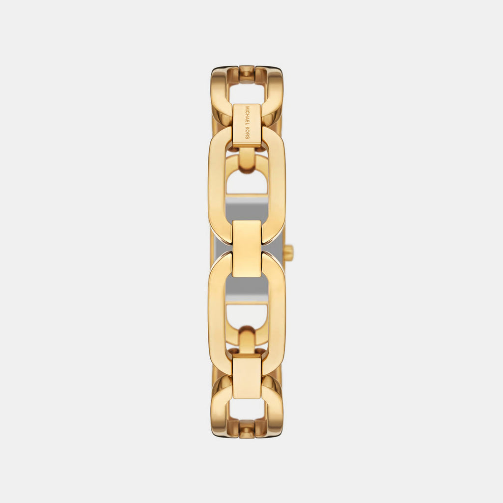 Mk Empire Women Quartz Gold Dial Analog Stainless Steel Watch MK7649