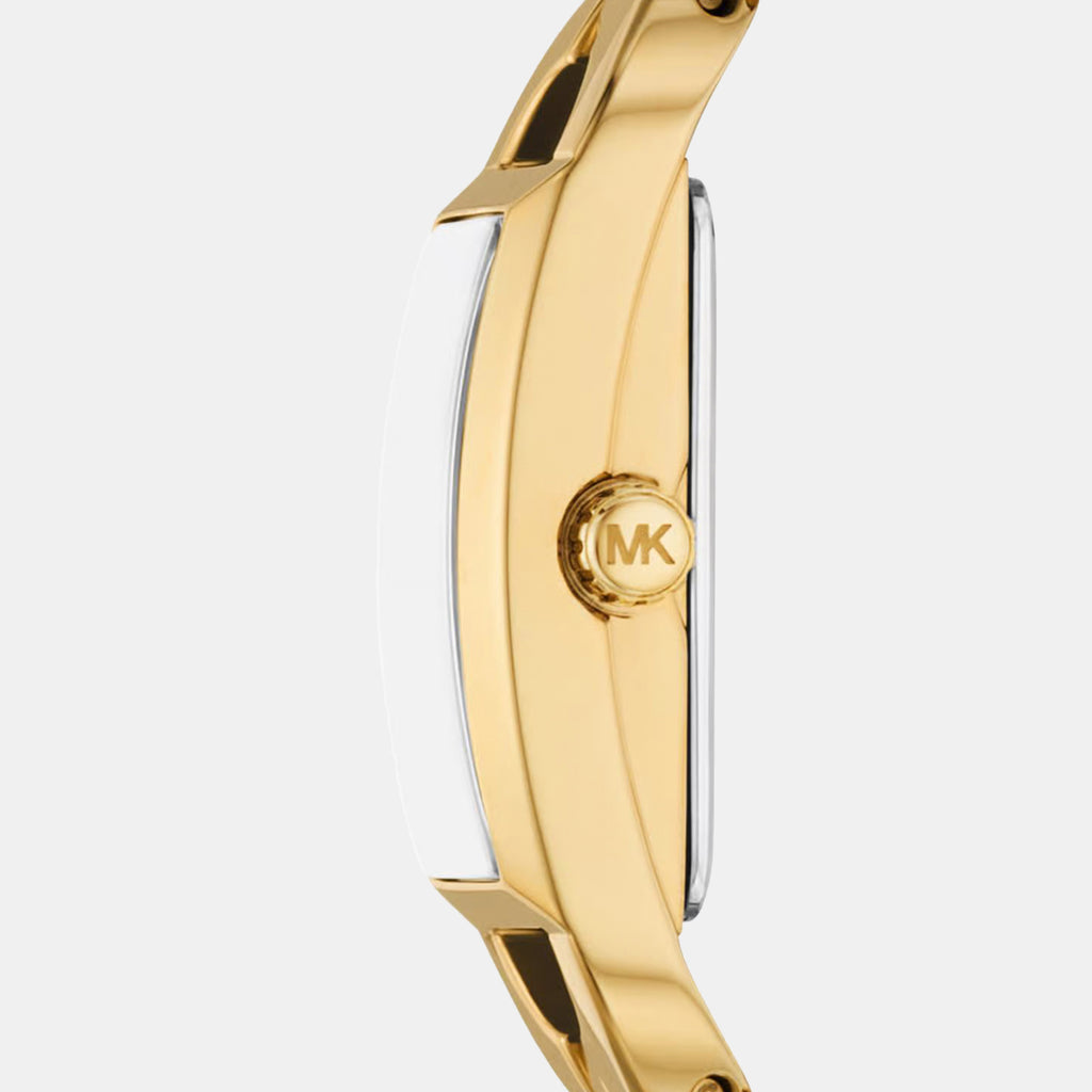 Mk Empire Women Quartz Gold Dial Analog Stainless Steel Watch MK7649