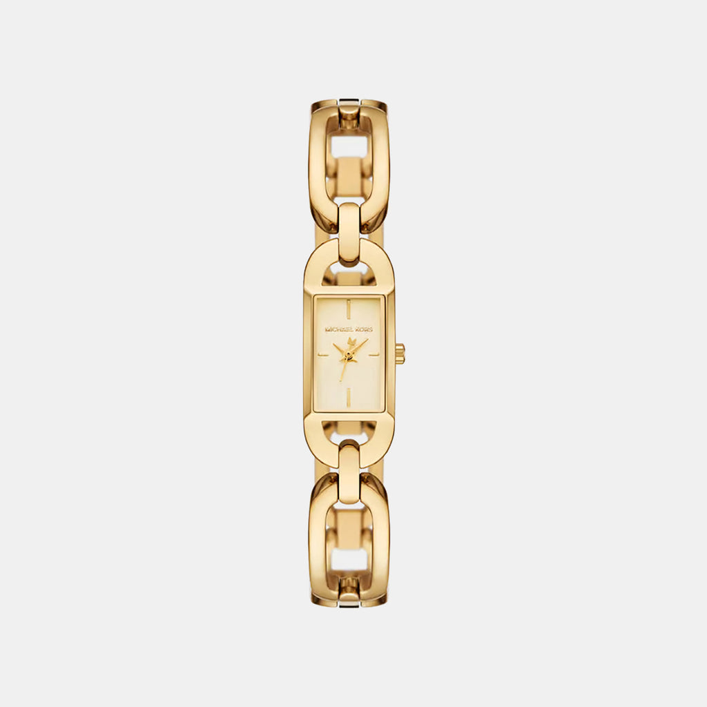 Mk Empire Women Quartz Gold Dial Analog Stainless Steel Watch MK7649