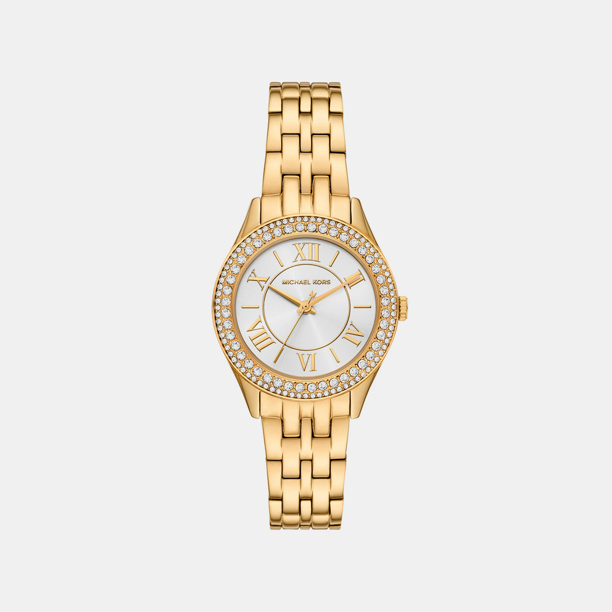 Harlowe Women Quartz White Dial Analog Stainless Steel Watch MK7651