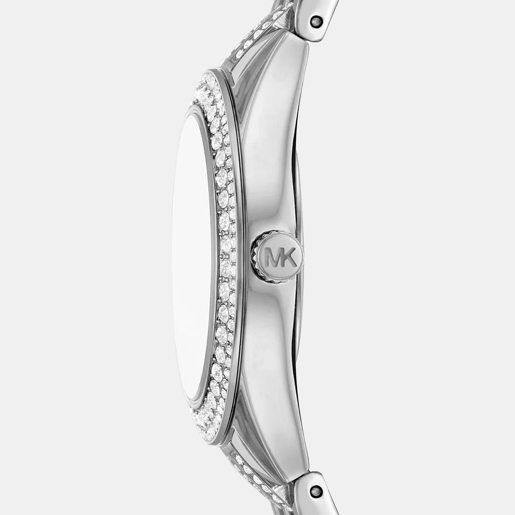 Harlowe Women Quartz Silver Dial Analog Stainless Steel Watch MK7653