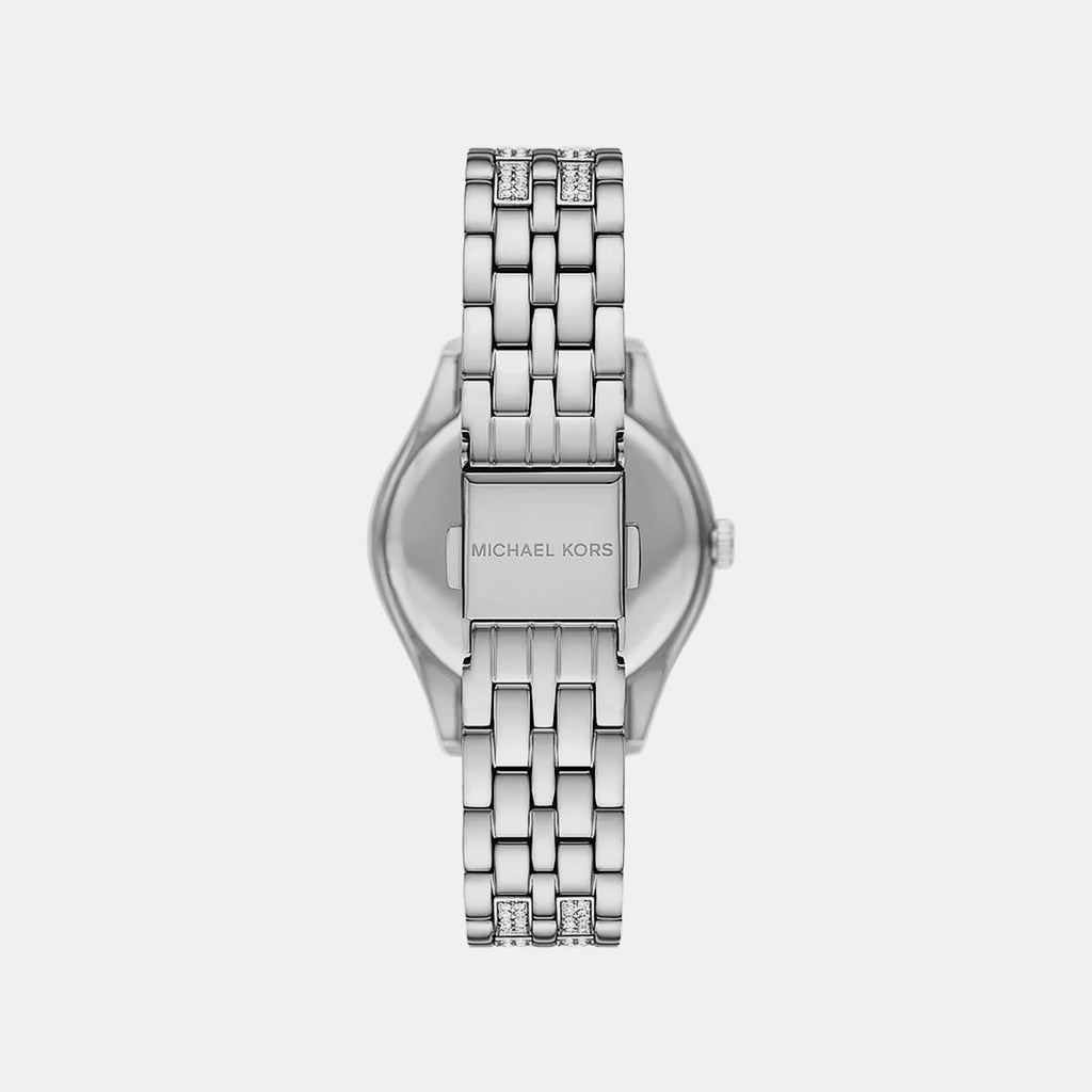 Harlowe Women Quartz Silver Dial Analog Stainless Steel Watch MK7653