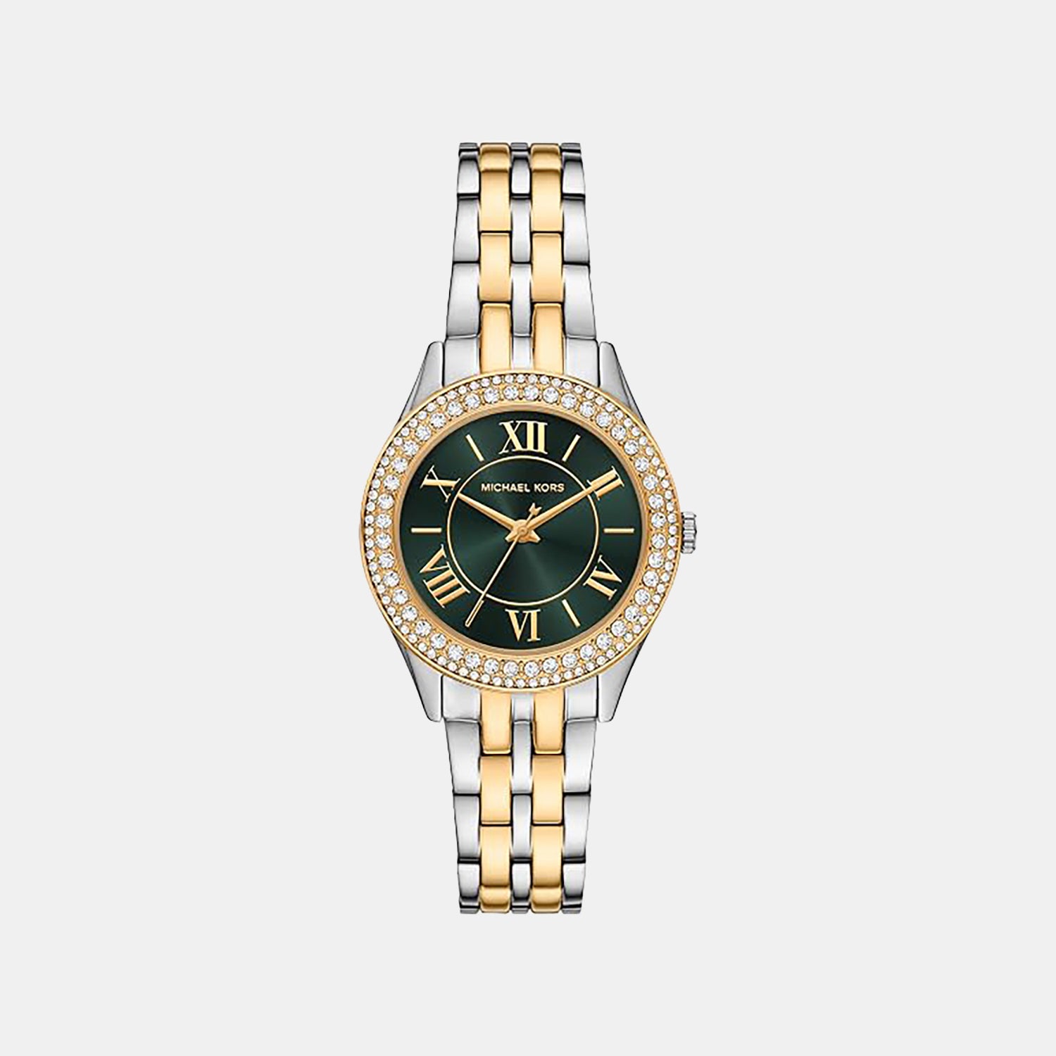 Harlowe Women Quartz Green Dial Analog Stainless Steel Watch MK7654