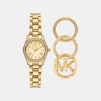 Lexington Women Quartz Gold Dial Analog Stainless Steel Watch MK7659SET