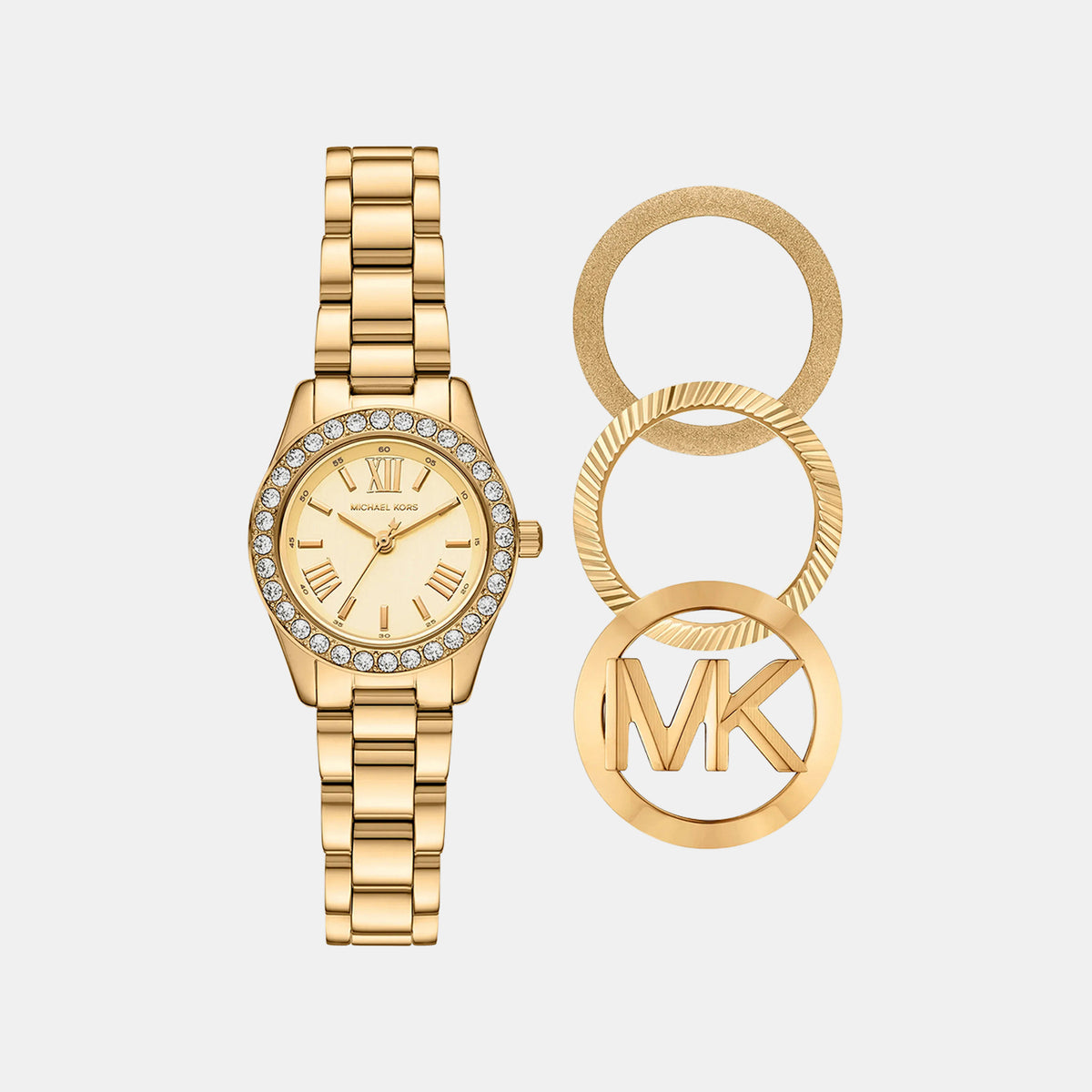Lexington Women Quartz Gold Dial Analog Stainless Steel Watch MK7659SET