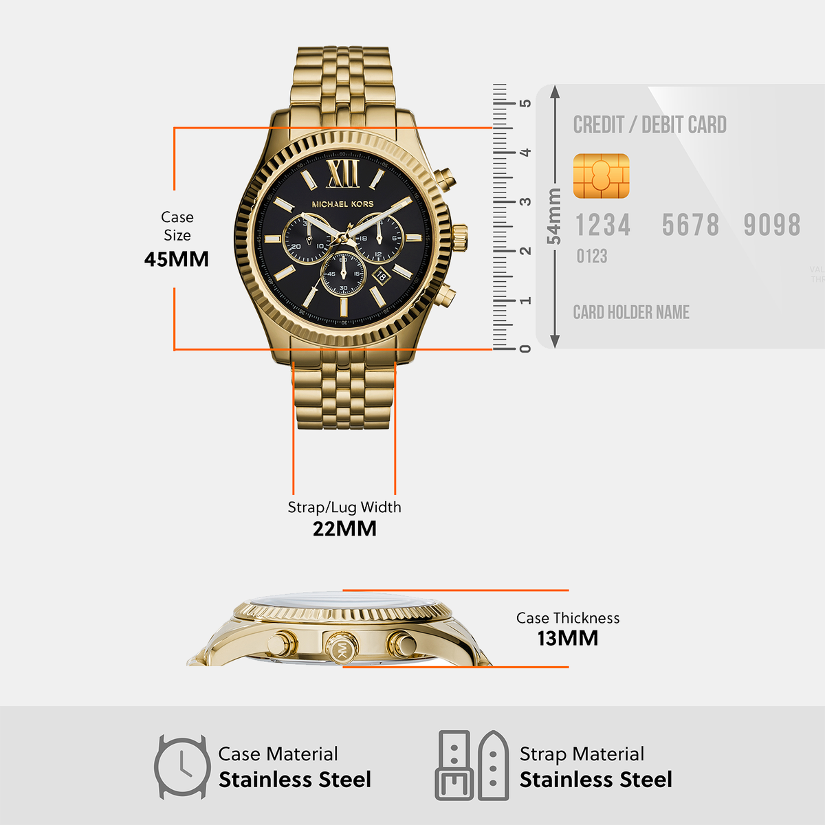 Michael Kors Stainless Steel Round watch