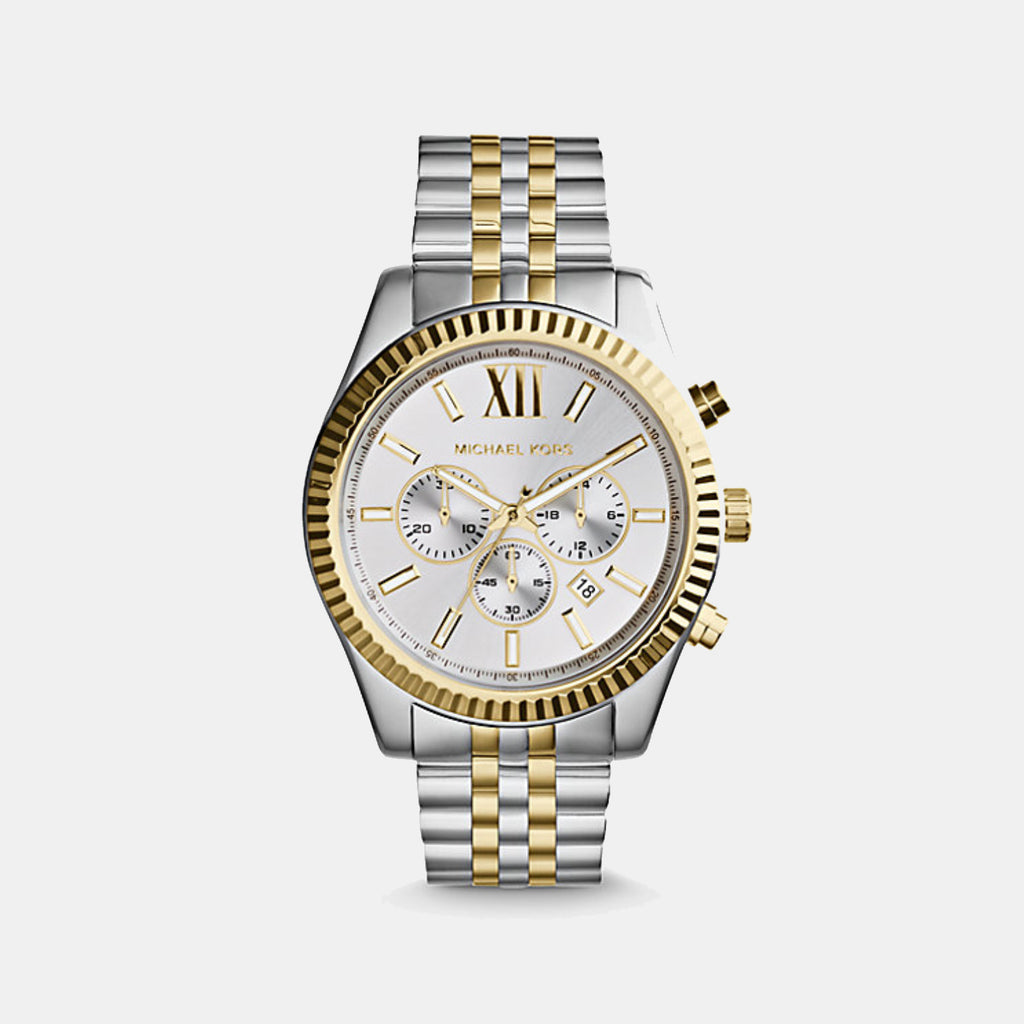 Michael Kors Round Silver Chronograph watch