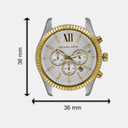 Lexington Men Quartz Silver Dial Chronograph Stainless Steel Watch MK8344