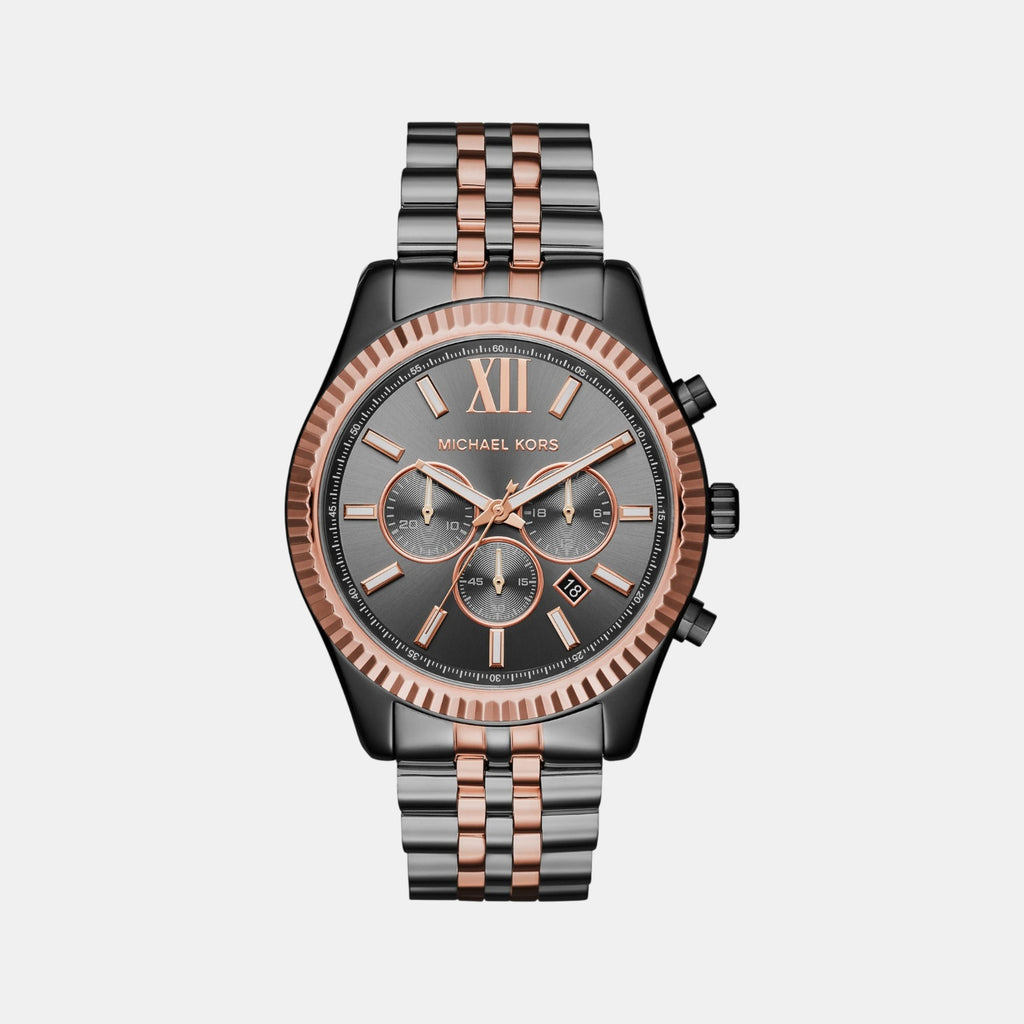 Lexington Men Quartz Grey Dial Chronograph Stainless Steel Watch MK8561