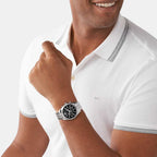 Lexington Men Quartz Black Dial Chronograph Stainless Steel Watch MK8602