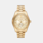 Lexington Men Quartz Gold Dial Analog Stainless Steel Watch MK8947