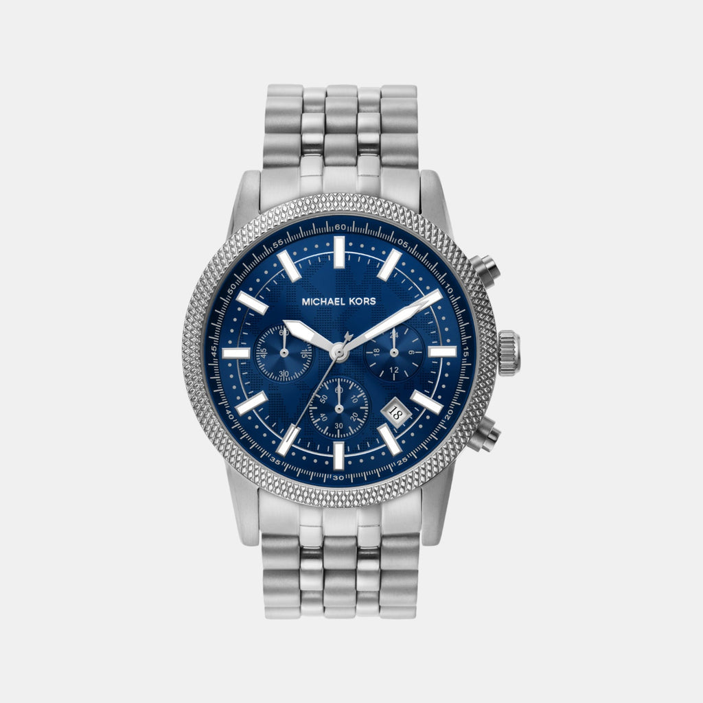 Hutton Men Quartz Blue Dial Chronograph Stainless Steel Watch MK8952