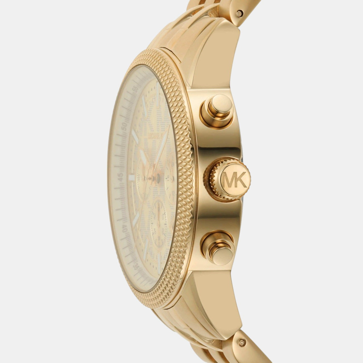 Hutton Men Quartz Gold Dial Chronograph Stainless Steel Watch MK8953