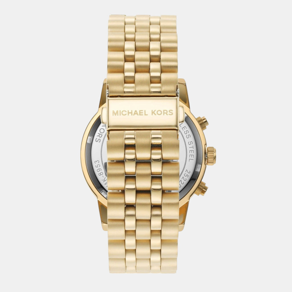 Hutton Men Quartz Gold Dial Chronograph Stainless Steel Watch MK8953