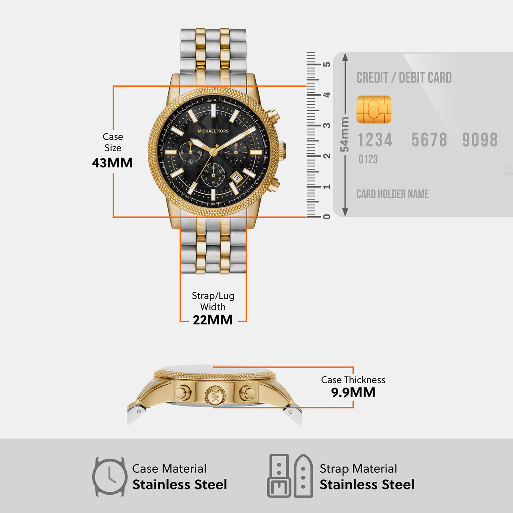 Michael Kors 43 mm Two Tone Quartz watch