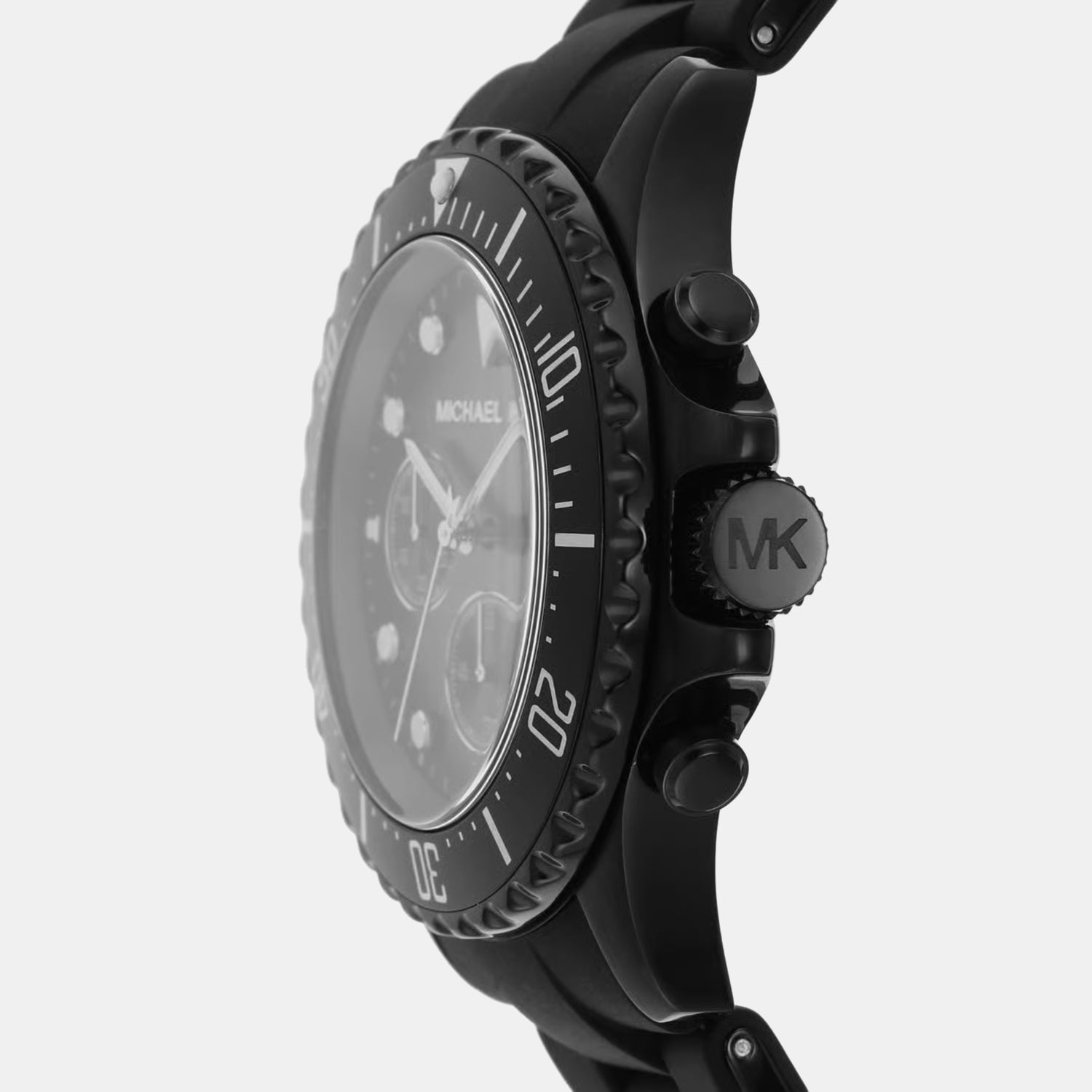 Everest Men Quartz Black Dial Chronograph Silicone Watch MK8980