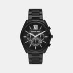 Janelle Men Quartz Black Dial Analog Stainless Steel Watch MK8993