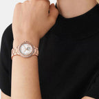 Camille Women Quartz White Dial Analog Stainless Steel Watch MK9051