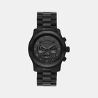 Runway Men Quartz Black Dial Chronograph Stainless Steel Watch MK9073