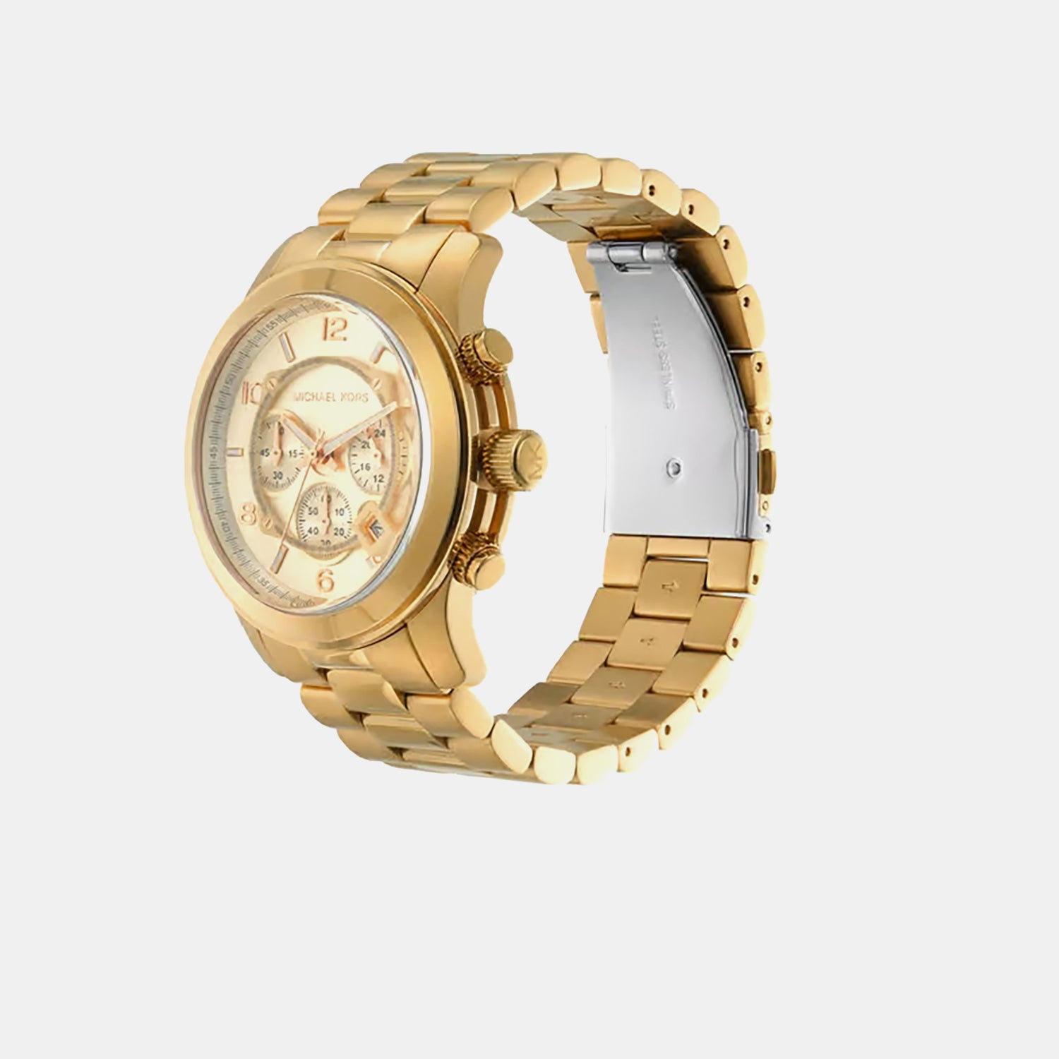 Runway Men Quartz Gold Dial Chronograph Stainless Steel Watch MK9074