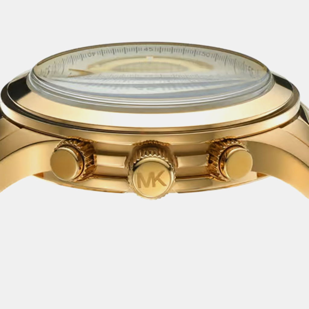 Runway Men Quartz Gold Dial Chronograph Stainless Steel Watch MK9074